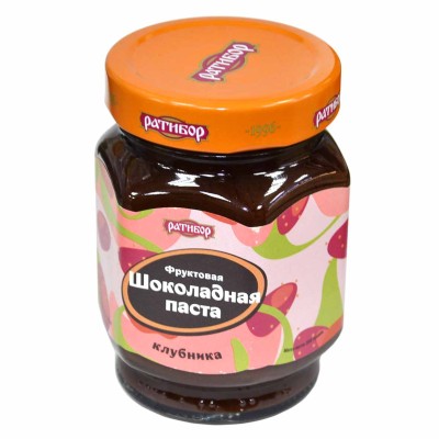 Паста фруктово-шоколадная Ратибор клубника 350гр ст/б