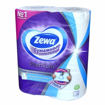 Полотенца бумажные Zewa Premium белые 2сл 2рул м/у