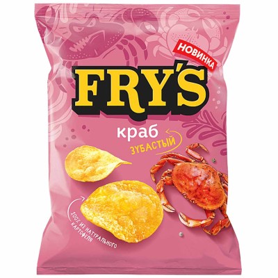 Чипсы Fry&#039;s вкус краб 130гр м/у