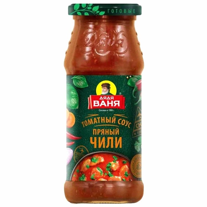 Соус томатный Дядя Ваня Пряный чили 350гр ст/б