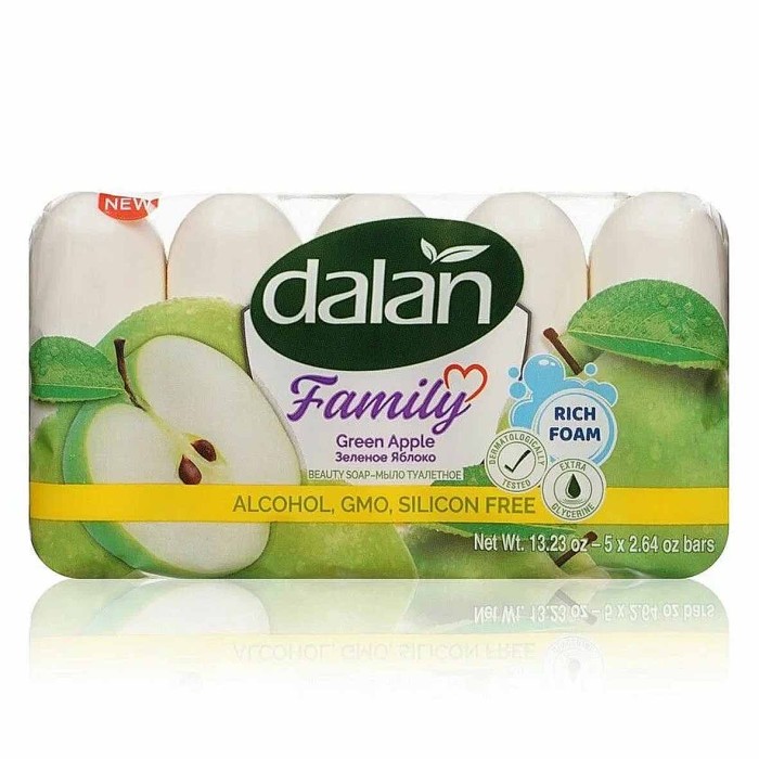 Мыло Dalan Family Зеленое яблоко 5*75гр м/у
