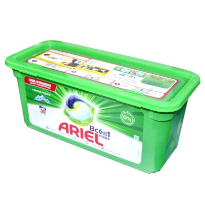 Капсулы для стирки Ariel Liquid Capsules Горный родник 30*27гр пэт