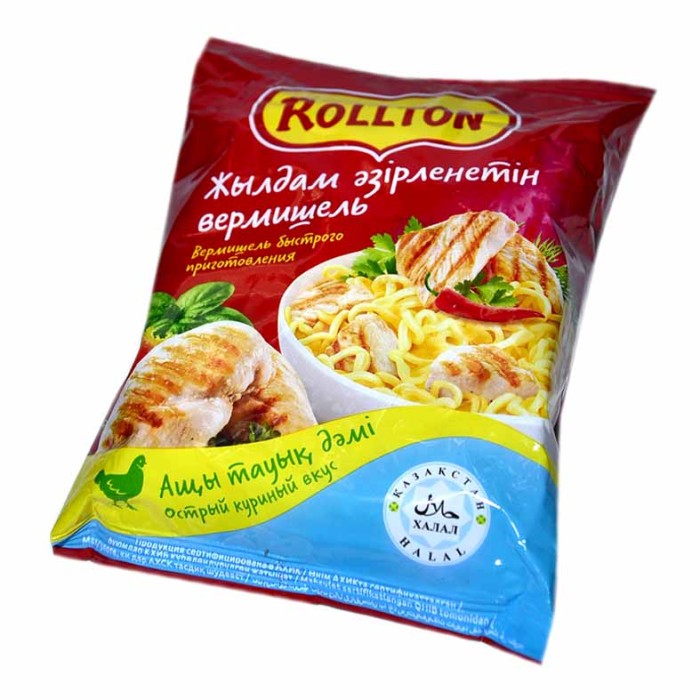 Лапша Роллтон острая курица 60гр м/у