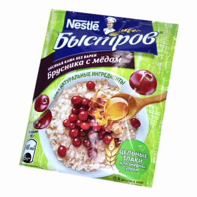 Каша овсяная Nestle Быстров брусника и мед 40гр м/у