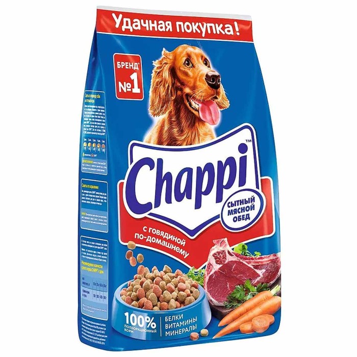 Корм для собак Chappi с говядиной 2,5кг м/у