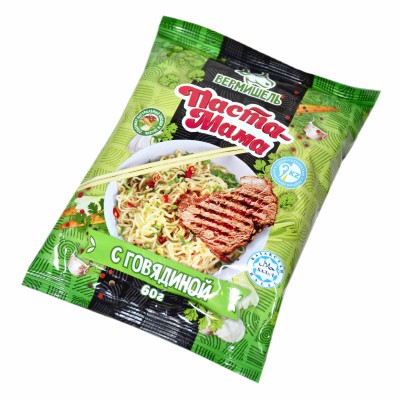 Лапша Паста Мама говядина 60гр м/у