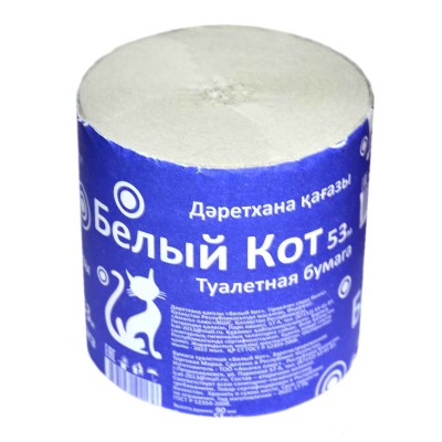 Бумага туалетная Белый Кот 53м