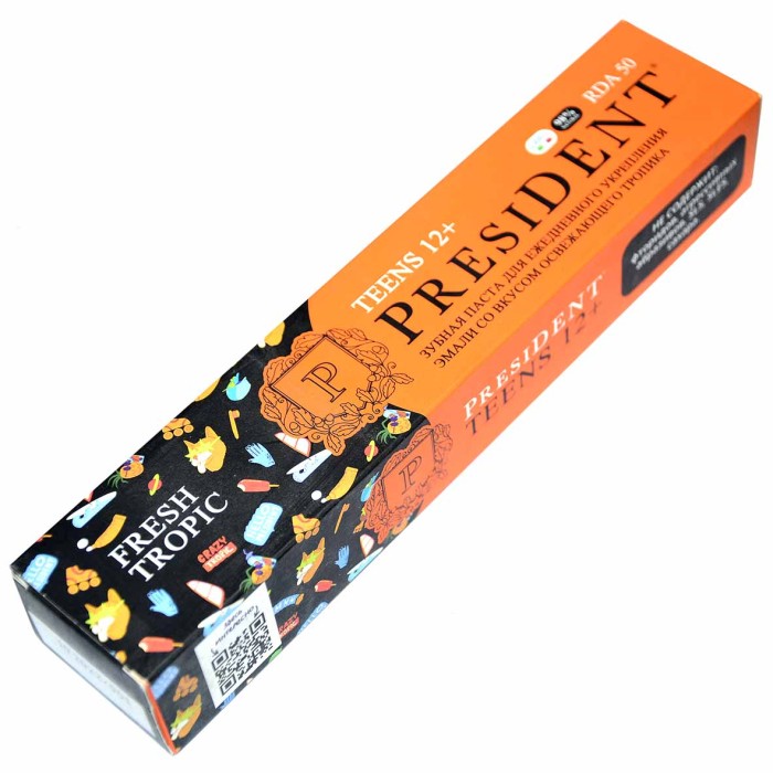 Паста зубная President Fresh tropic 12+ 70гр к/у