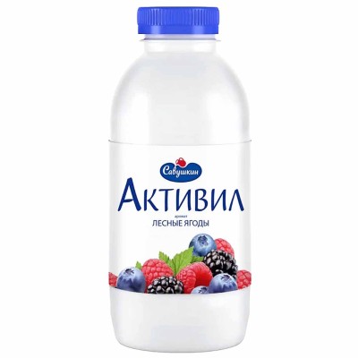 Бионапиток кисломолочный Активил Лесные ягоды 500гр пэт