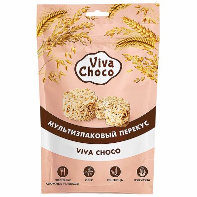 Конфеты мультизлаковые VivaChoco Multicsnack в белой глазури 80 гр м/у