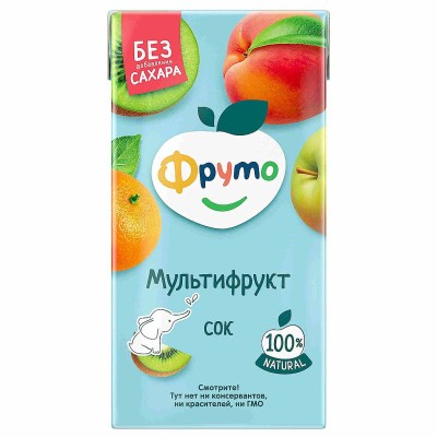 Сок ФрутоНяня Мультифрукт 500мл т/п