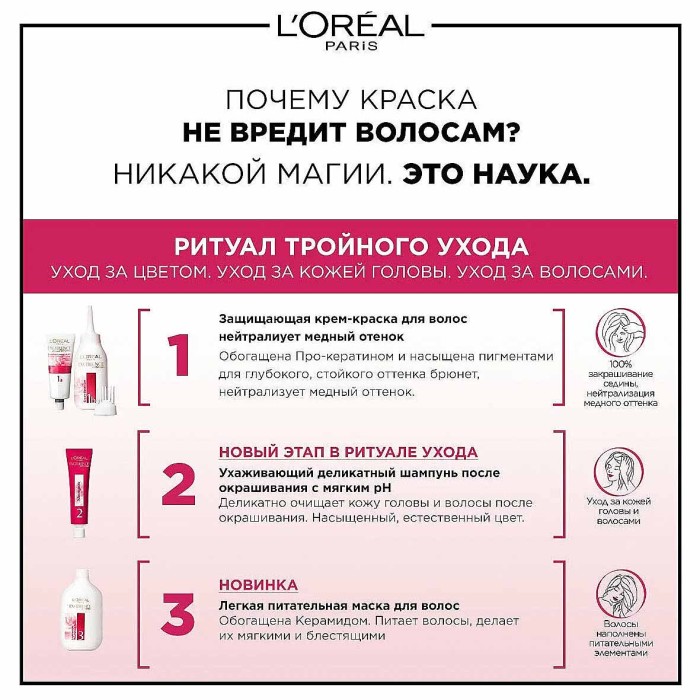 Краска для волос Loreal Exellence 5.3 Светлый каштан золотой к/у*