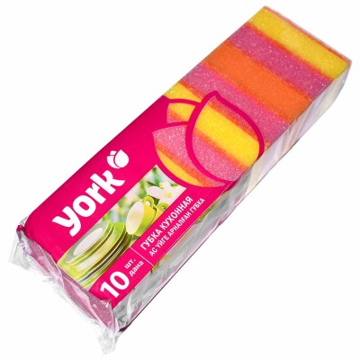 Губка для посуды York Jumbo 10шт 3003 м/у