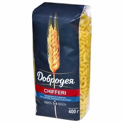 Макароны Добродея Chifferi в/с 400гр м/у