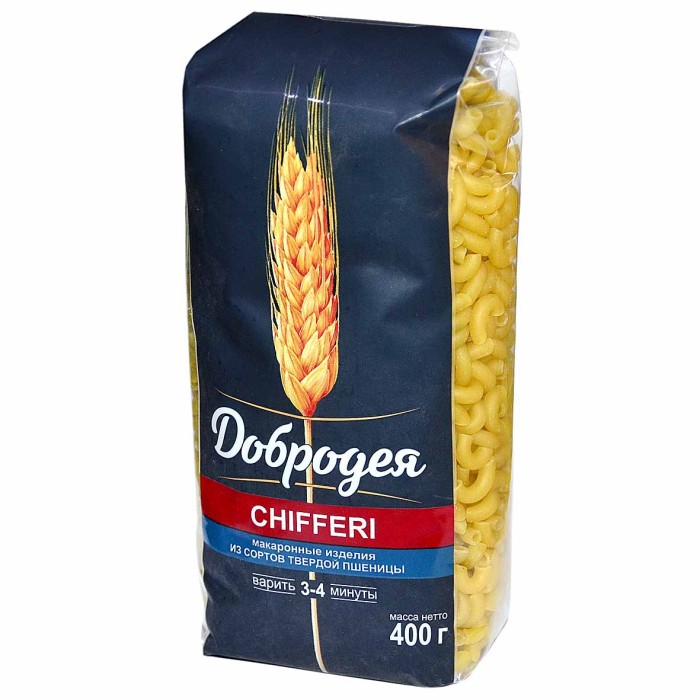 Макароны Добродея Chifferi в/с 400гр м/у