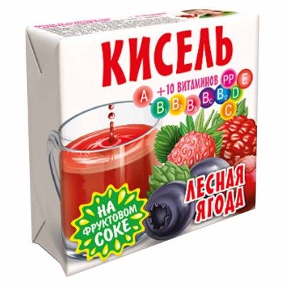Кисель Трапеза лесная ягода 220гр брикет