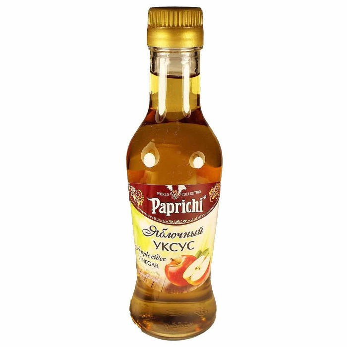 Уксус яблочный Paprichi натуральный 220мл ст/б