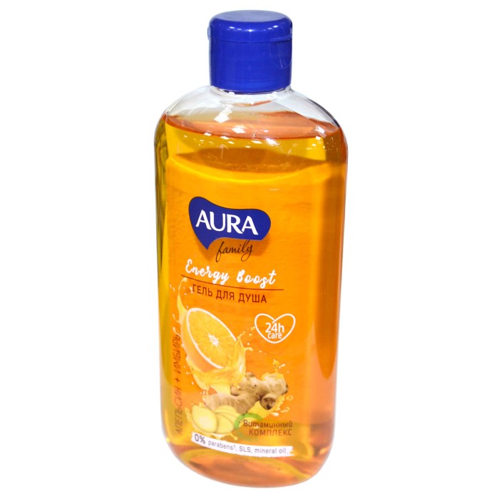 Гель для душа Aura Family Апельсин и имбирь 400мл пэт