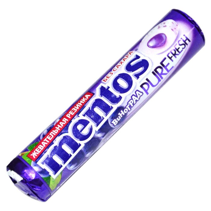 Резинка жевательная Mentos Pure Fresh Виноград 15,5гр м/у