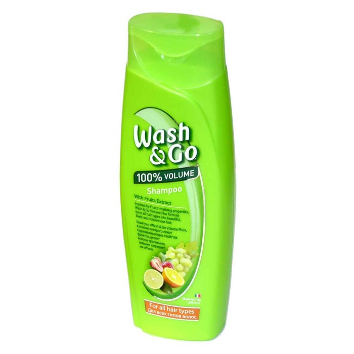 Шампунь для волос Wash&Go с экстрактом фруктов для всех типов волос 200мл пэт