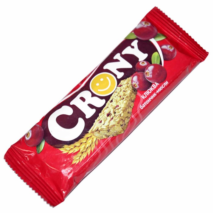 Батончик мюсли Crony клюква 50гр м/у