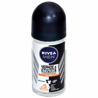 Дезодорант Nivea Men Черное и белое невидимый 50мл пэт