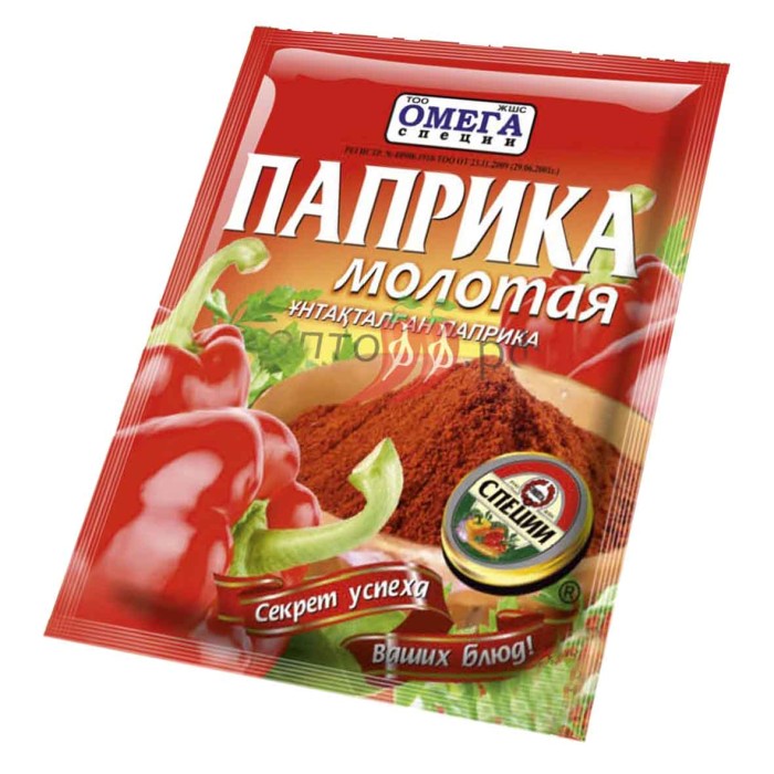 Паприка Омега молотая 15гр м/у