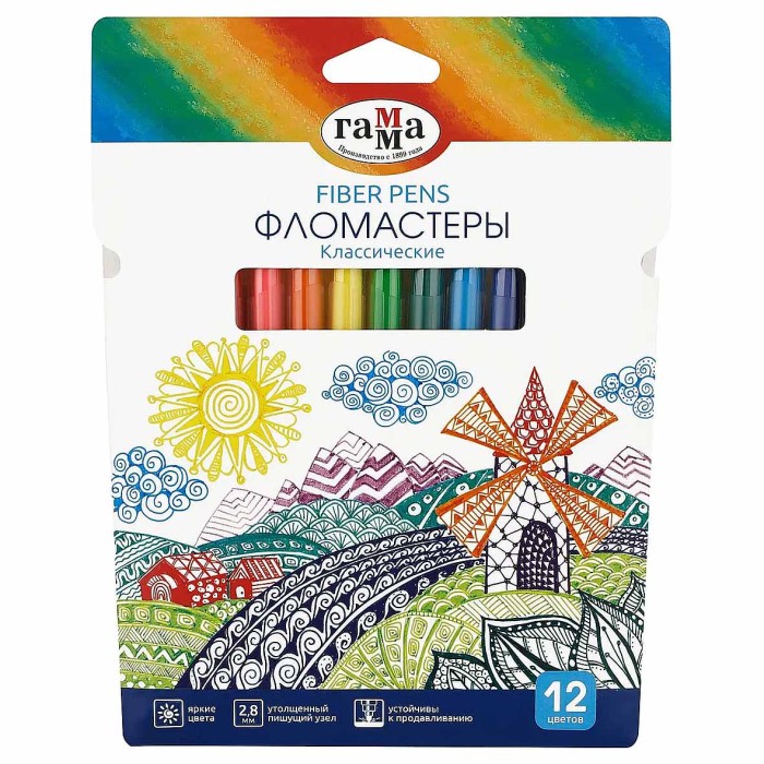 Фломастеры Гамма Классические 12цв арт130822