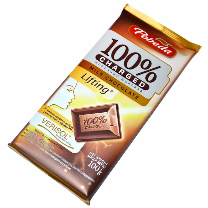 Шоколад Победа Лифтинг Чаржед молочный 100гр м/у