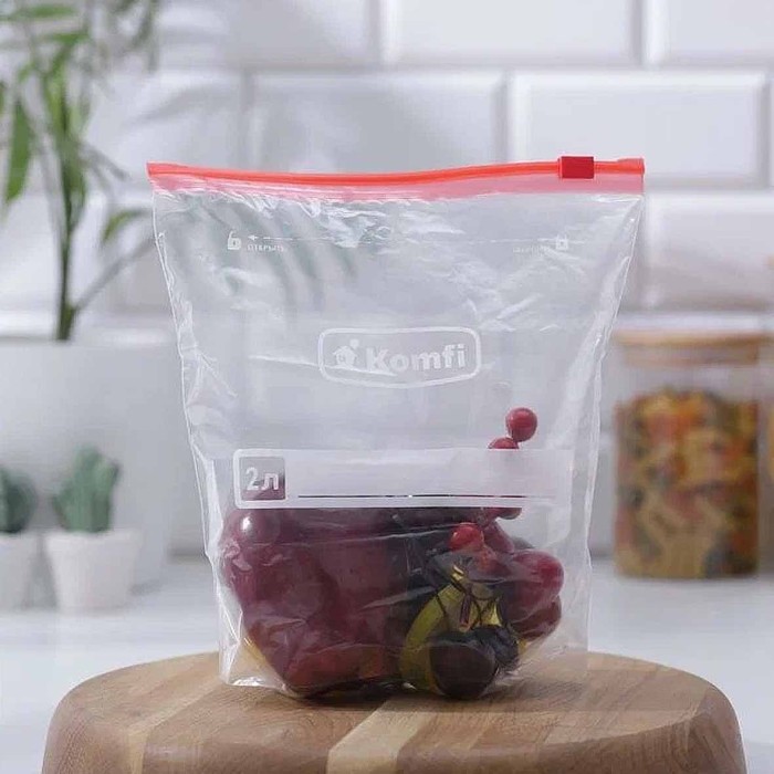 Пакеты Komfi с safe-защелкой 2л 10шт к/у артPES002L