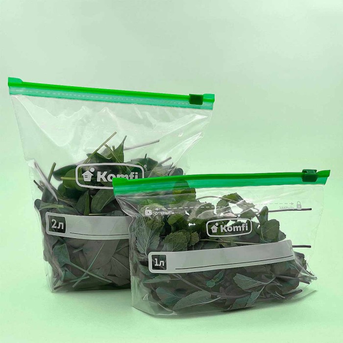 Пакеты Komfi с safe-защелкой 2л 10шт к/у артPES002L