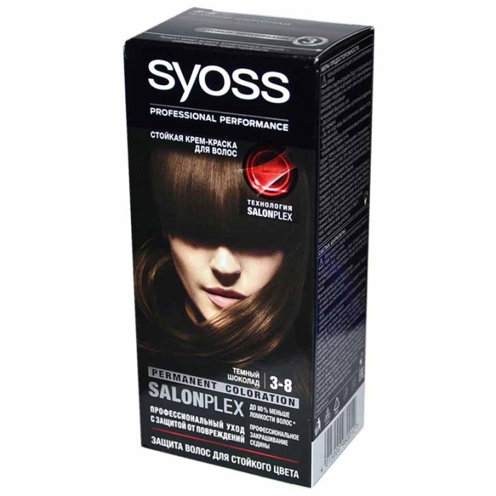 Краска для волос Syoss Color 3-8 Темный шоколад 110мл к/у
