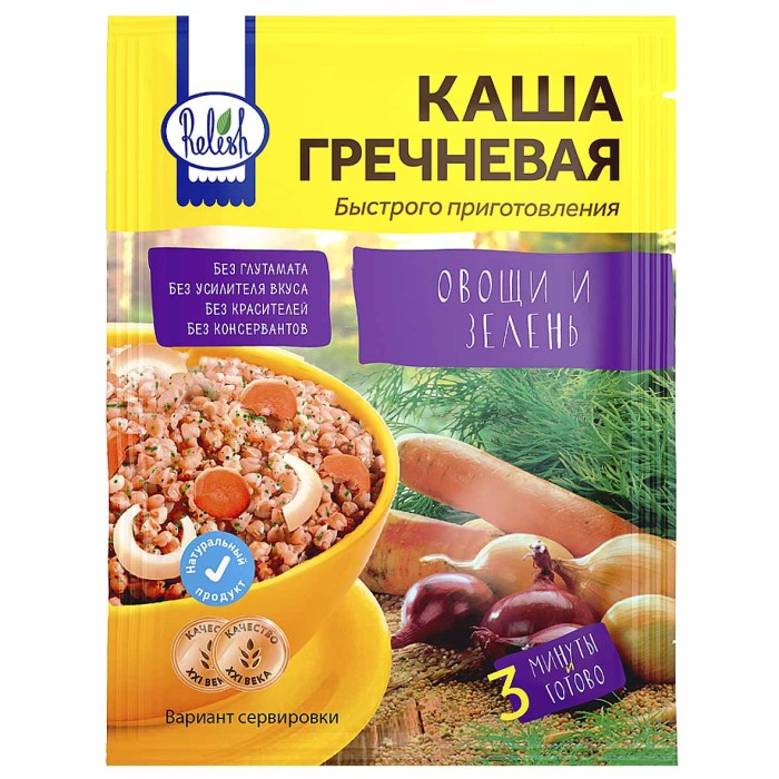 Каша гречневая Relish овощи и зелень 35гр м/у