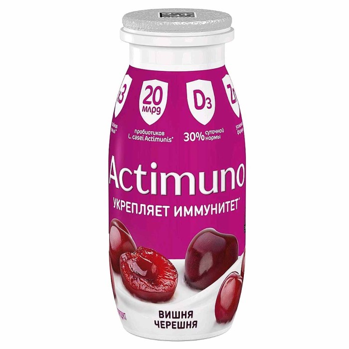 Напиток Actimuno вкус вишня-черешня 1,5% 95мл пэт