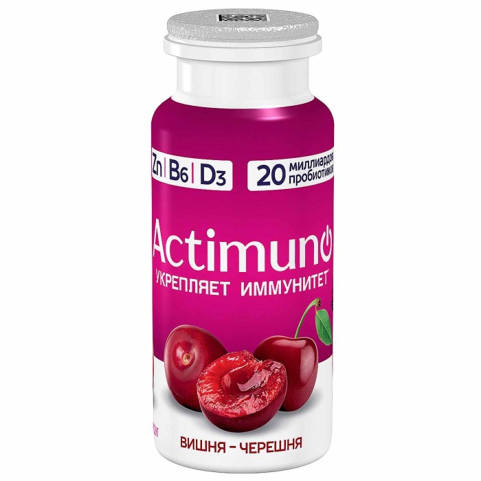 Напиток Actimuno вкус вишня-черешня 1,5% 95мл пэт
