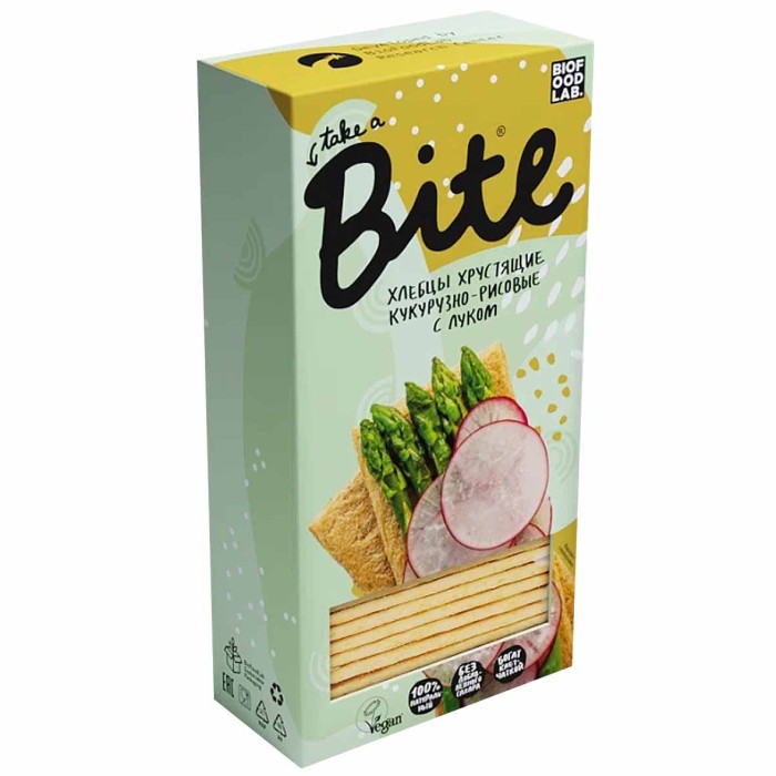 Хлебцы Take a Bite кукурузно-рисовые с луком 150гр к/у