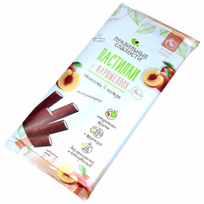 Пастила фруктовая Правильные сладости Сочный персик 55гр м/у