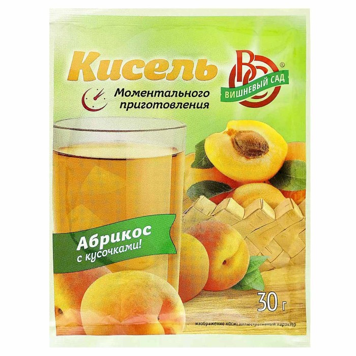 Кисель Вишневый сад абрикос с кусочками 30гр м/у