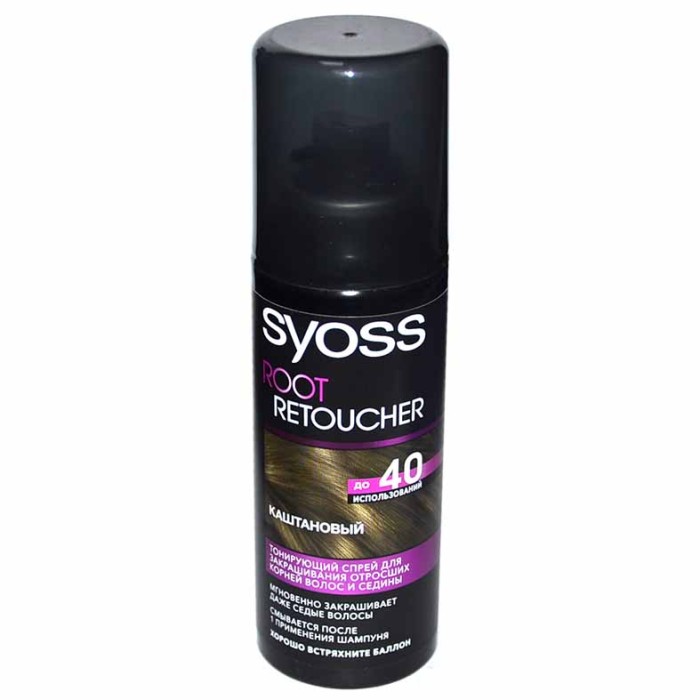 Спрей тонирующий для волос Syoss Root Retoucher Каштановый 120мл пэт