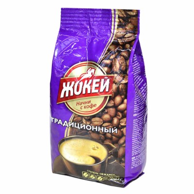 Кофе Жокей Традиционный жареный в зернах 100гр м/у