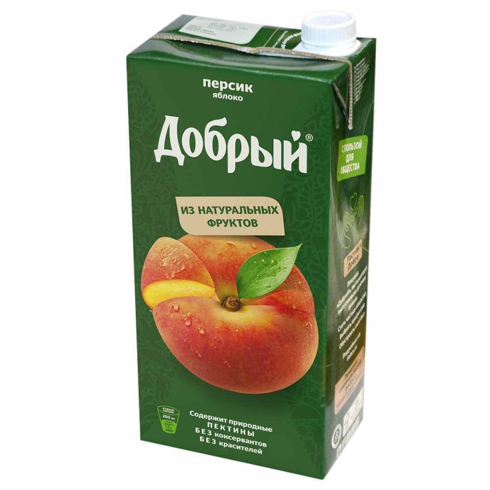 Нектар Добрый персиково -яблочный 2л т/п
