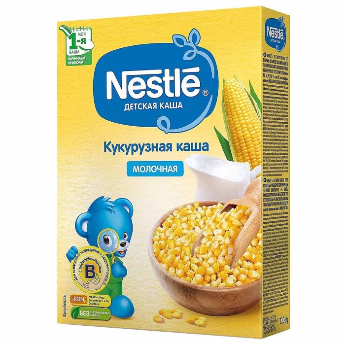 Каша Nestle кукурузная молочная с 5мес 220гр к/у