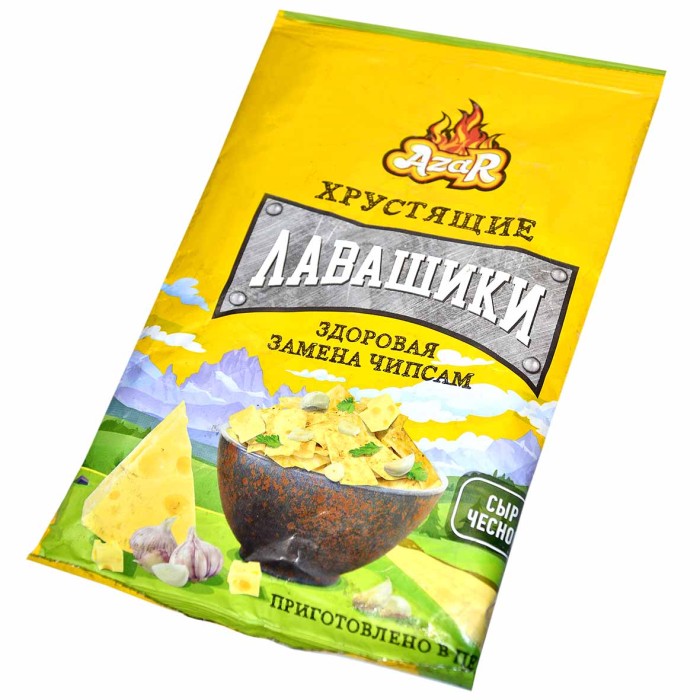 Лавашики Azar сыр с чесноком 90гр м/у