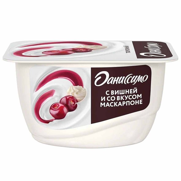 Десерт творожный Даниссимо вишня-маскарпоне 5,6%130гр пэт