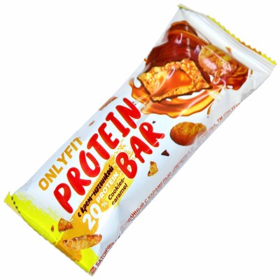 Батончик Onlyfit Печенье и карамель глазированный 50гр м/у