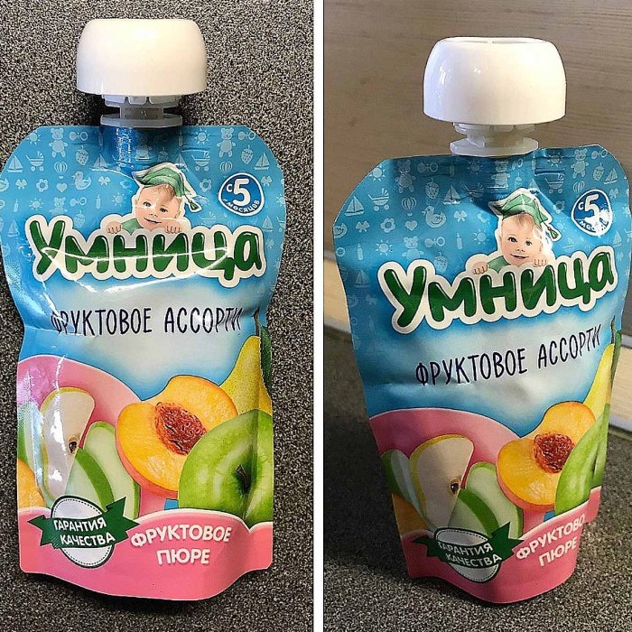 Пюре Умница фруктовое ассорти с 5мес 100гр пауч