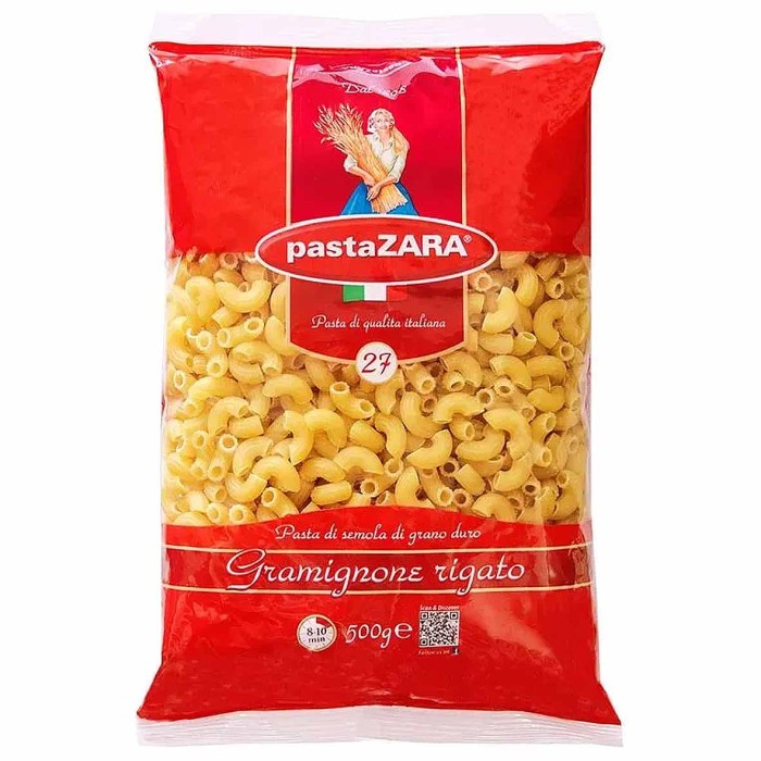 Макароны Pasta zara рожки №27 500гр м/у