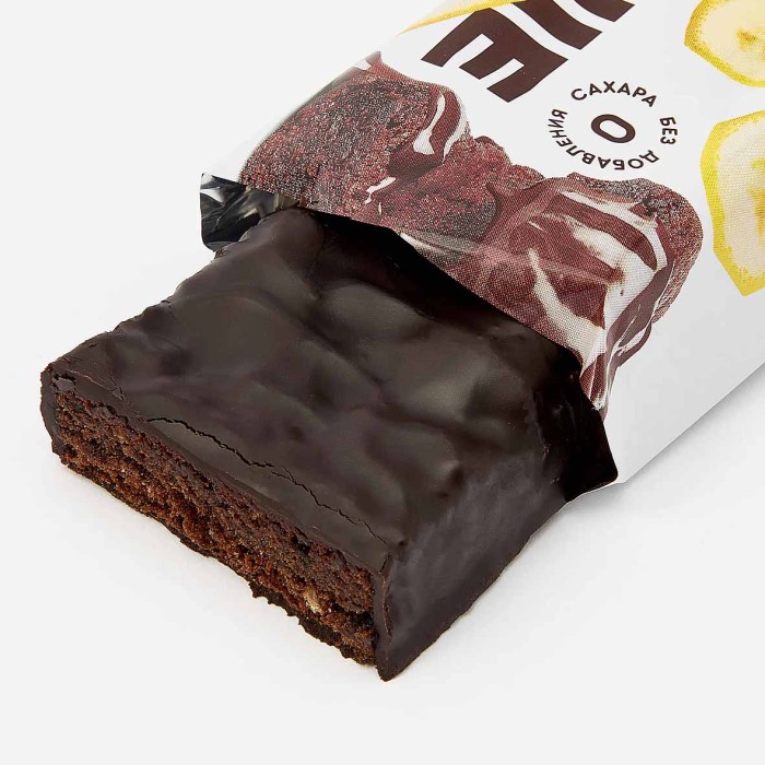 Пирожное протеиновое Proteinrex Brownie банановое 50гр м/у