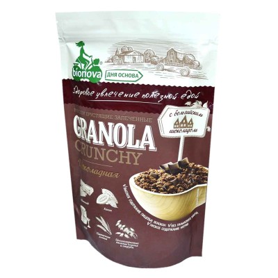 Мюсли Bionova запеченные шоколад 400гр д/п