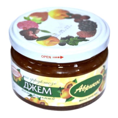 Варенье Петродиет Домашнее абрикосовое на фруктозе 240гр ст/б